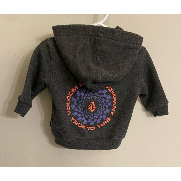 Grey Gray Volcom Baby Sweatshirt Hoodie, Size 12 months - Picture 4 of 6